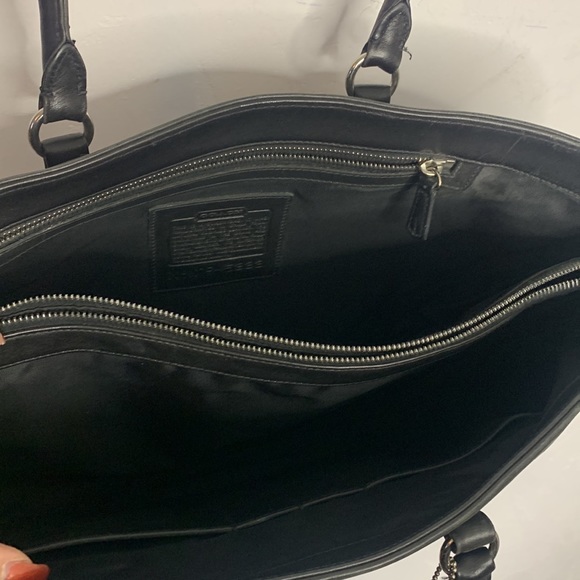 Coach Bags Coach Black Leather Tote Laptop Bag Style K85333 Cp4418